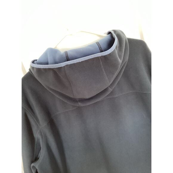 L.L. Bean Men’s Fleece Polartec Hooded Zip-Up Sweater Hiking Outdoor Navy SZ XL - Picture 7 of 11